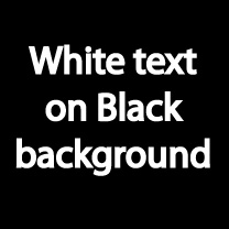 Click to change to white text on black background